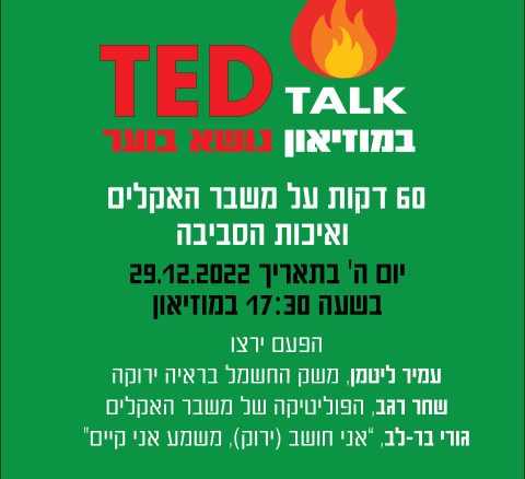 TED Talk- נושא בוער- משבר האקלים ואיכות הסביבה